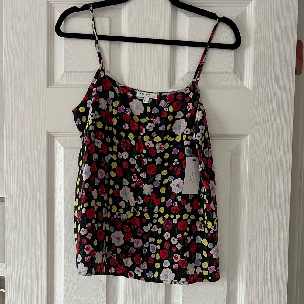 Equipment floral tank top, NWT